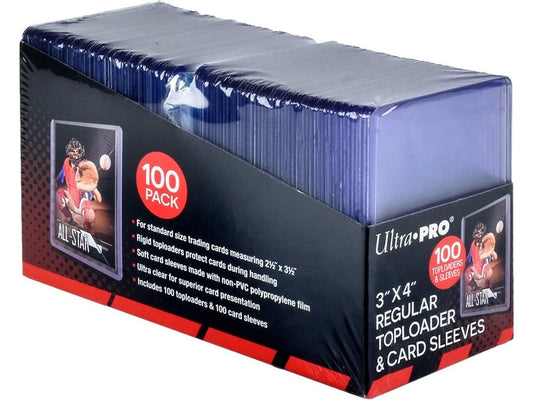 Ultra Pro Regular Toploader & Penny Sleeves - 3” x 4” - 100 Count