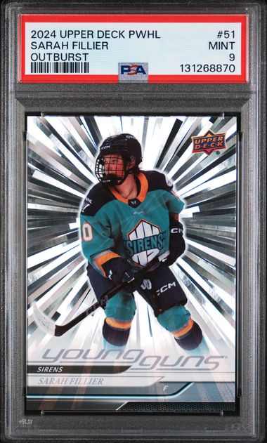 2024 Upper Deck PWHL Sarah Fillier Outburst | PSA 9