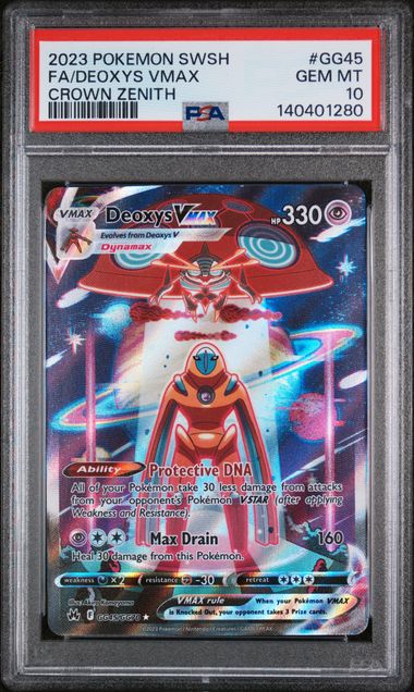 2023 Pokemon SWSH FA/ Deoxys VMAX Crown Zenith | PSA 10