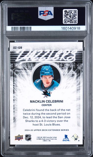2024 Upper Deck Macklin Celebrini Dazzlers-Pink | PSA 10