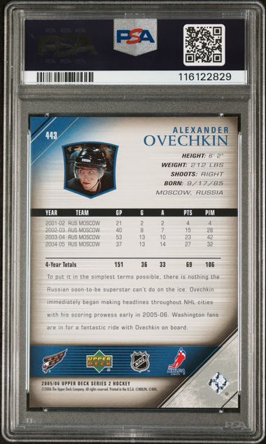 2005 Upper Deck Alexander Ovechkin | PSA 9