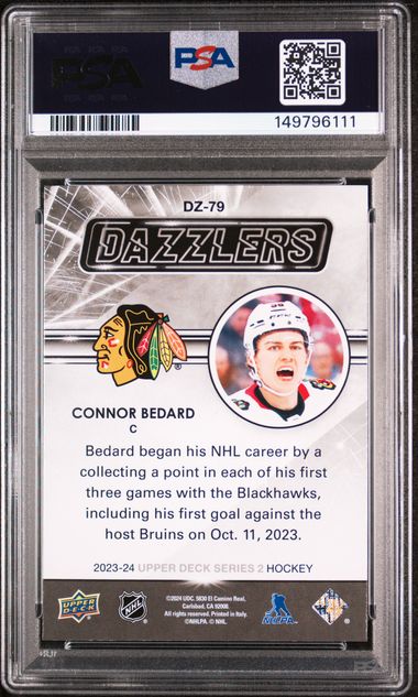 2023 Upper Deck Connor Bedard Dazzlers-Orange | PSA 10