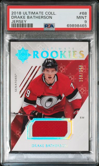 2018 Ultimate Coll. Drake Batherson Jersey | PSA 9 | POP 1